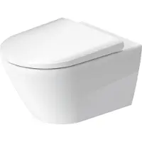 Duravit D-Neo hangtoilet – Rimless – diepte 54 cm – Durafix verdekte bevestiging – met softclose zitting – glans wit