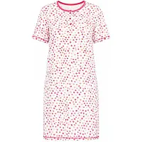 Comtessa - Dames Nachthemd – 100 cm – Pink Dots – 100% Katoen - Maat 44