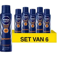 Nivea MEN Sport Anti-Transpirant Deodorant Spray - Quick Dry - 48u Bescherming - Voordeelverpakking -6 x 150 ml
