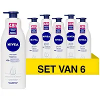 Nivea Bodylotion Express met Pomp- Voordeelverpakking 6 x 400 ml