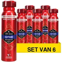 Old Spice Deodorant - Captain - Spray - 6x 150 ml - Voordeelverpakking