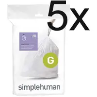 Simplehuman Afvalzakken Code G 30L (5 x 20-delig)
