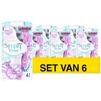 Gillette Simply Venus 3 Plus Wegwerpmesjes Tray 12 X 4 Stuks