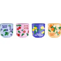 Bialetti Mercato Della Frutta Mok - Set van 4 stuks - Multi