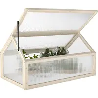 Outsunny kweekkas - van dennenhout en kunststof - 90x52x49,5 cm