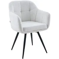 Homla Chair - COMODO - in ecru fabric - 59x58x84 cm - 774942