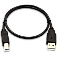 V7 USB A naar USB-B kabel, model V7USB2AB-50C-1E, zwart