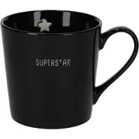 Jens Living - Shiny Mok - Zwart - SUPERSTAR - 370 ml