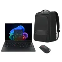 Lenovo ThinkPad E16 Gen3 U5 16G 512G + ThinkPad Professional 16 rugzak + ThinkPad Bluetooth Silent Mouse Intel Core Ultra 5 226V-processor LPE-cores tot 3,50 GHz en P-cores tot 4,50 GHz , 16 GB MOP,