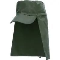 Fostex Garments - Fieldcap with neckprotector (kleur: Groen / maat: NVT)