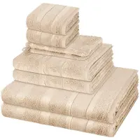 Cawö Sonstiges 2 X washandjes 2 X gasten- 2 X douche- 2 X handdoek - in set 8 pack Noblesse