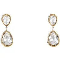 Go Dutch Label Oorknoppen Double Stone Crystal