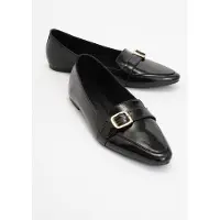 Forever & Always Zarina Puntige Teen Leren Platte Schoenen Dames