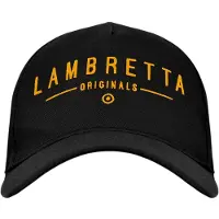 Lambretta Unisex Volwassen Originals Baseballpet (Zwart/Goud)
