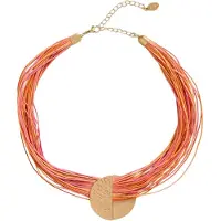 White Stuff Multi Cord Necklace Orange Multi Maat: OS | Kettingen Outlet | Dames | Oranje