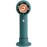 LONGZIMING -Handventilator - Draagbare Ventilator - Mini Ventilator - 3 Snelheden - Geruisarme Werking - Kunststof Materiaal - Compact & Oplaadbaar - 1 Stuk - Groen