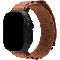 Mobilize Alpine Nylon Apple Watch Bandje 49 / 46 / 45 Mm Terracotta / Zwart