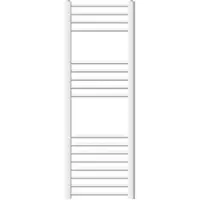LuxeBath Elektrische badkamerradiator met verwarmingselement 900W 400x1200 mm Wit gebogen met zijaansluiting & thermostaat Digitaal display