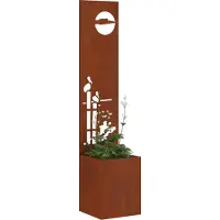 vidaXL Tuin Privacy Scherm Roestig 32 x 32 x 150 cm Cortenstaal