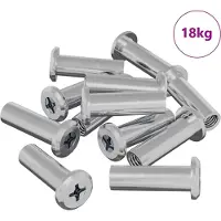 vidaXL Slotmoer 2857 st Zilver Staal