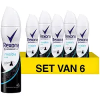 Rexona Aanbieding: 6x deodorant spray Invisible Aqua (150 ml)