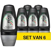 Axe Deo Roller Dry - Africa - 6 x 50 ml