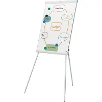 Nobo Premium Plus Stalen Flipover met Driepootstatief - Magnetisch Whiteboard - 70 x 100cm - Wit