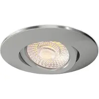LEDVION - LED Inbouwspot - Nikkel - 3W - CCT 2200K-4000K - Ø86mm - Dimbaar - RVS - IP65