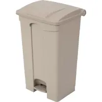 Jantex afvalbak met pedaal, beige, 87 liter