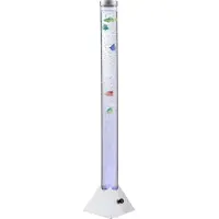 Globo Cilindervormige vistank vloerlamp zilver/transparant Globo Mendoza
