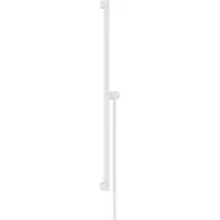 Hansgrohe unica glijstang e puro 90 cm met easy slide schuifstuk en isiflex doucheslang 160 cm, mat wit