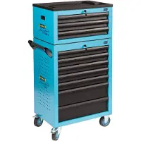 Hazet Gereedschapwagen Assistent 178N-10 - L x B x H: 781 mm x 498 mm x 1410 mm - Laden, ondiep: 8× 80 x 527 x 348 mm - Laden, diep: 2× 165 x 527 x 348 mm