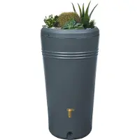 Graf AZURA 2in1 regenton 230 L graphite grey incl. plantschaal