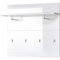 Huisenthuis.nl Kapstokpaneel Bologna Wit - MDF - 4 haken - Breedte 96 cm - Diepte 30 cm - Hoogte 90 cm