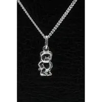 MOOYE ® - Collectie Zilveren Beer ketting hanger - staand