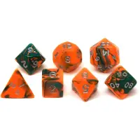HOT Games Dobbelstenen Jumbo Toxic Oranje/Groen 7 stuks
