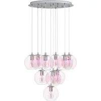 Eglo Ariscani 2 Hanglamp - E27 - Ø 65.5 cm - Chroom/Gekleurd glas
