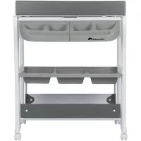 Bebeconfort Dolphy, bad- en verschoningsunit, mobiele 2-in-1-unit, vanaf de geboorte tot 12 maanden, 0-11 kg, Grey Mist