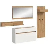 Furnilux 4-delige garderobecombinatie in en artisan oak stijlvolle opbergoplossing
