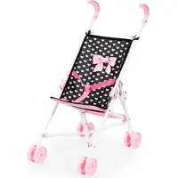Bayer - Poppenbuggy in zwart, wit/roze