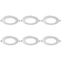 BES LED LED Downlight Inbouwspot 6 Stuks - Brinton Thin - 3W 220lm 120° Bundelhoek - Helder/Koud Wit 6500K - IP40 - Rond - Wit - Ø85mm Buitenmaat - Ø70mm Zaagmaat