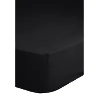 Good Morning hoeslaken zwart - 100% katoen - 90/100 x 200 cm