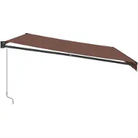 vidaXL Luifel handmatig uittrekbaar 500x300 cm bruin