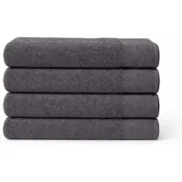 Saphira FRESH Handdoeken – 30x50 cm – Set van 4 – Antraciet – 100% Katoen – Ultra Zacht – Hoog Absorptievermogen – Sneldrogend – Hotelkwaliteit