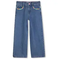 Billieblush Meisjes Blauw Geborduurde Jeans (3Y= 94cm), Casual, Katoen, Denim, kinderkleding U21875