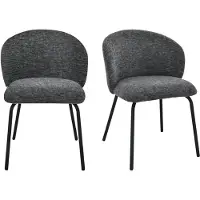 CALICOSY Set van 2 stoelen met gestoffeerde zitting en rugleuning vesper