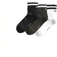 Björn Borg Classic Mid Ankle Socks 3-pack Zwart | Maat: 36-40