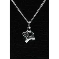 MOOYE ® - Collectie Zilveren Poesje ketting hanger