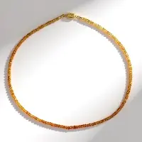 Cavill - Halsketting 925 Sterling Zilver Verguld - 0.58 ct Braziliaanse Keizerlijke Topaas - Facetgeslepen - Elegant - Magnetische Sluiting