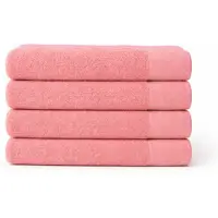 Saphira FRESH Handdoeken – 50x100 cm – Set van 4 – Roze – 100% Katoen – Ultra Zacht – Hoog Absorptievermogen – Sneldrogend – Hotelkwaliteit